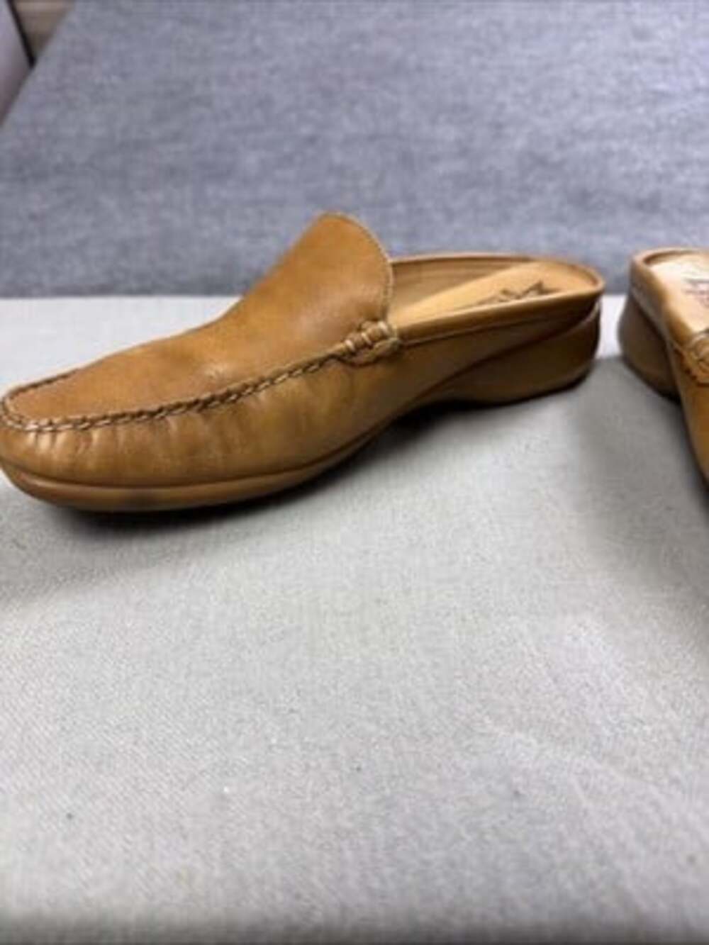 Mephisto Cool-Air Suede Leather Mule Slip On Tan Comfort Shoes US 9.5 - Picture 3 of 8